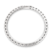 Eudoxia Princess Cut Diamond Tennis Bracelet Milgrain Bezel (8 ctw) - Nivetta